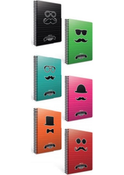 Hipster A4 100 Yaprak Spiralli Plastik Kapak Çizgili Defter 2798