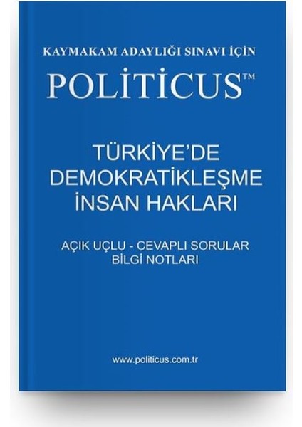 Politicus Türkiye'de Demokratikleşme İnsan Hakları