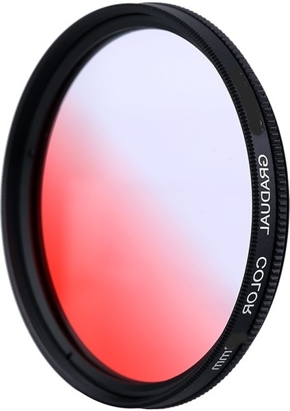 Canon 18-135mm Lens için 67mm Kademeli Degrade Red Kırmızı Efekt Filtre