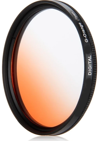 Canon 18-55mm Lens için 58mm Kademeli Degrade Orange Turuncu Günbatımı Efekt Filtre