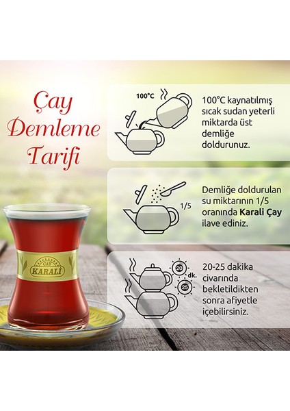 Karali Çay Geleneksel Rize Turist Dökme Çay 1 Kg