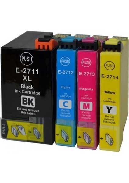 Toner Epson 27Xl ( T2711-2714 ) 4 Renk Muadil Kartuş Seti Mavi/Kırmızı/Sarı/Siyah