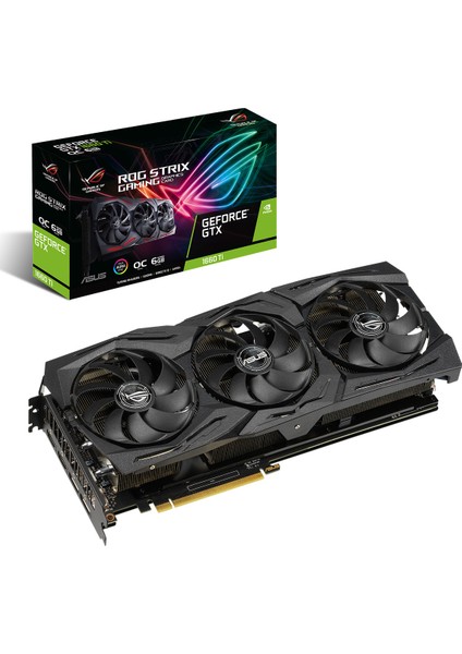 ROG Strix GeForce GTX 1660 Ti OC Gaming 6GB 192Bit GDDR6 (DX12) PCI-E 3.0 Ekran Kartı (ROG-STRIX-GTX1660TI-O6G-GAMING)