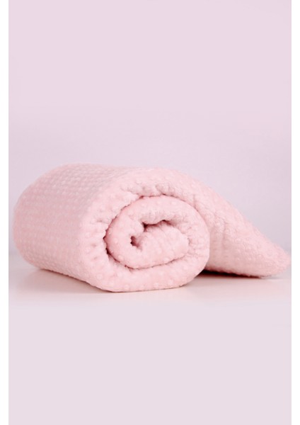 Çift Kişilik Tomurcuk Battaniye Toz Pembe