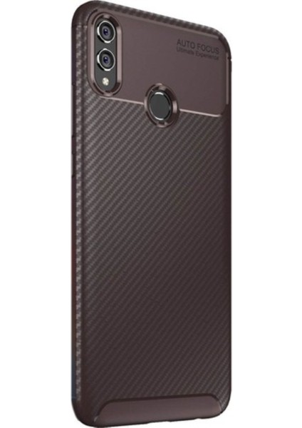 Jopus Huawei Honnor Play Kılıf Karbon Desenli Lux Negro Silikon + Cam Ekran Koruyucu