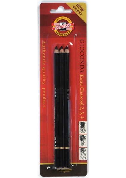 Koh-i Noor Gioconda Kömür Kalem Seti - 3 Kalem