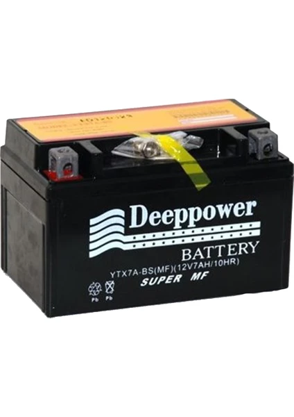 Deep Power Ytx7A-Bs 12 V 7 Ah/10 Hr Yatık Motosiklet Akü