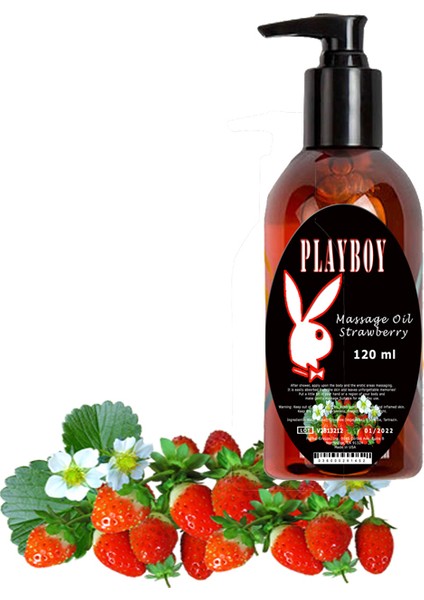 Strawberry Massage Oil 120 ml Çilek Aromalı Vücut Masaj Yağı