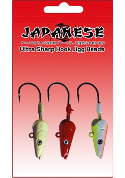 Ultra Sharp Hook Jigg Heads Üçlü Zoka Seti
