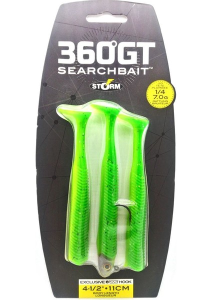 360Gt Searchbait Minnow 11Cm 7Gr 3+1 Adet Silikon Yem fırsatları