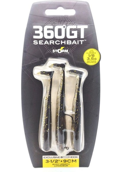 360Gt Searchbait Minnow 9Cm 3,5Gr 3+1 Adet Silikon Yem