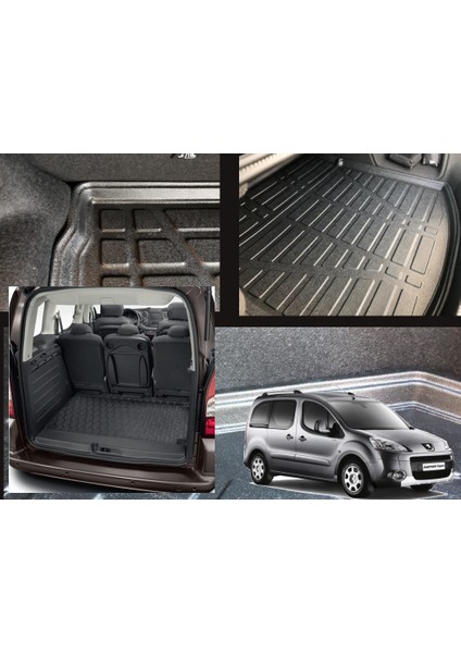Cardanadamshop Peugeot Partner Tepee 2008-2018 Bagaj Havuzu Tam Uyumlu Kokusuz ve Boşluksuz