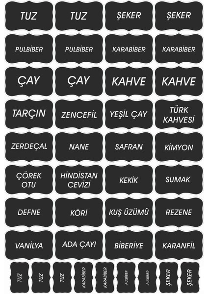 Baharatlık Sticker Seti