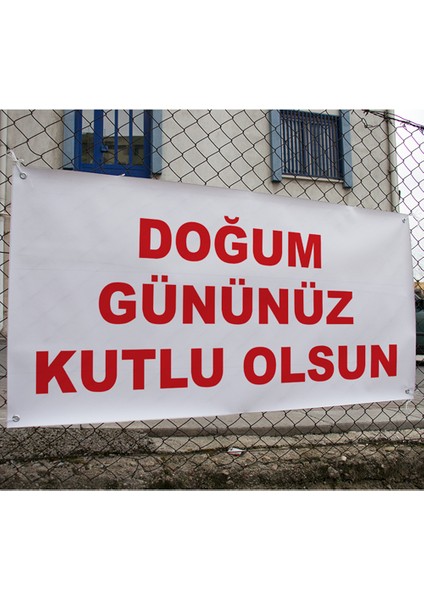 Doğum Gününüz Kutlu Olsun Tek Renk Branda Afisi 100 x 50 cm fiyatları