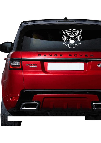 Kükreyen Dişlerini Gösteren Aslan Sticker Yapıştırma Beyaz fiyatları