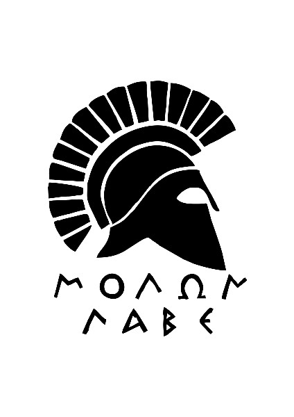 Sparta Askeri Yandan Görünümlü Kaskı Sticker Yapıştırma Siyah