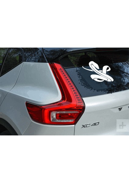 Snake Kobra Yılanı Sticker Yapıştırma Beyaz