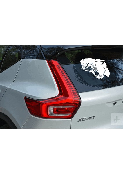 Kükreyen Sert Görünümlü Jaguar Sticker Yapıştırma Beyaz fiyatları