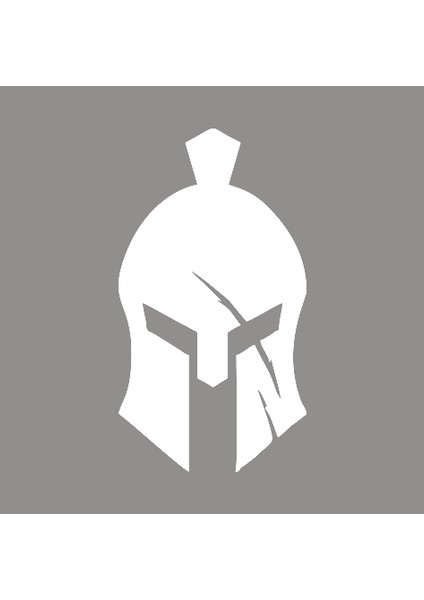 Sparta Askeri Kaskı Sticker Yapıştırma Beyaz