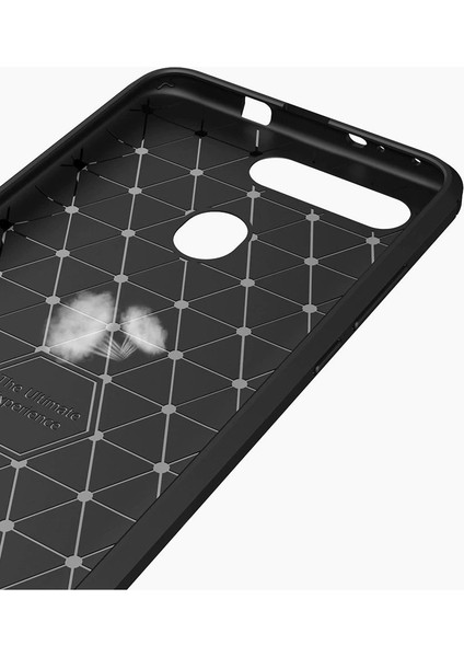 Huawei Honor View 20 Brushed Carbon Fiber Silikon TPU Kılıf - Siyah modelleri