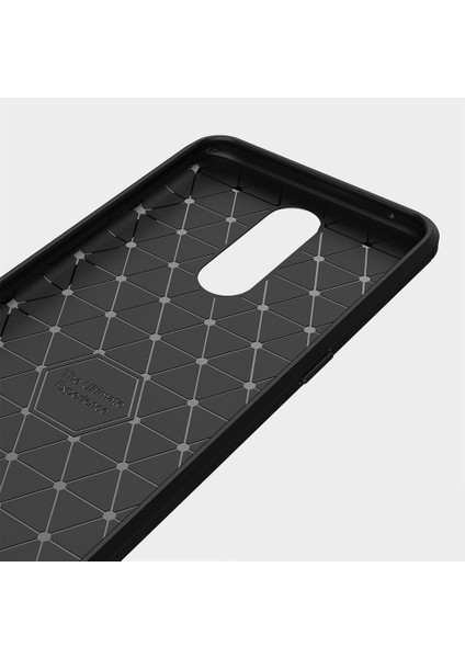 Oppo RX17 Pro Brushed Carbon Fiber Silikon TPU Kılıf - Siyah