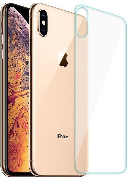 iPhone XS Arka Kaplama Tempered Glass Cam Koruma - Şeffaf