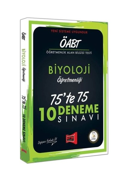 ÖABT Biyoloji Öğretmenliği 75'te 75 10 Deneme Sınavı
