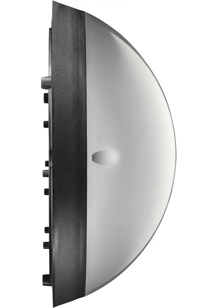 Aqua Dolunay Aplik Led+ Sensörlü Siyah Kasa-12W 6400K Beyaz Işık Opal 360 Derece Microsensor-Anti Shock-Waterproof
