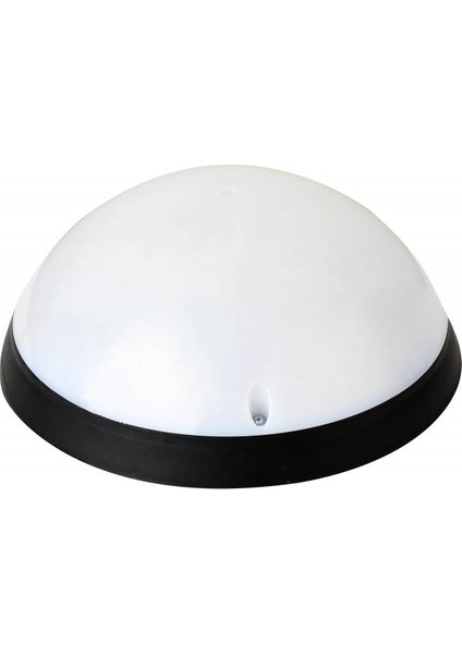 Aqua Dolunay Aplik Led+ Sensörlü Siyah Kasa-12W 6400K Beyaz Işık Opal 360 Derece Microsensor-Anti Shock-Waterproof