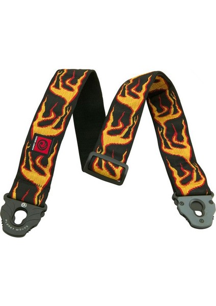 Planet Lock Straps Flames - 50Pla01 Kilitli Gitar Askısı