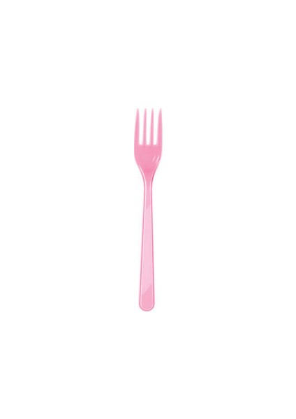 Plastik Pembe Çatal 25' li
