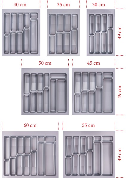 Çekmece İçi Kaşıklık 30 x 49 x 2.2 mm Yeni Model