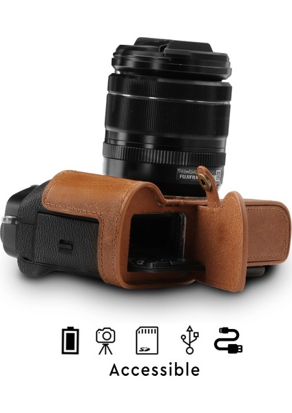 Mg1553 Fujifilm X-T3 Hakiki Deri Kamera Kılıfı modelleri