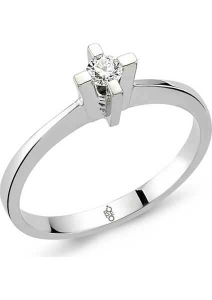 Romeo Pırlanta 0.12 Ct Tektaş Yüzük Rm-10006