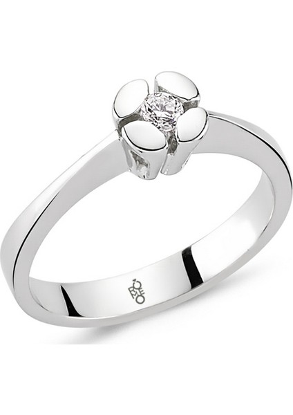 Romeo Pırlanta 0.18 Ct Tektaş Yüzük Rm20056