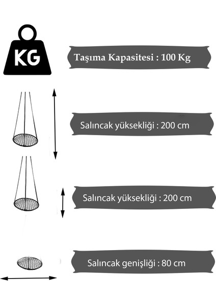 Altınoluk Büyük Boy İpli Çocuk Salıncak ( Lacivert ) indirimleri