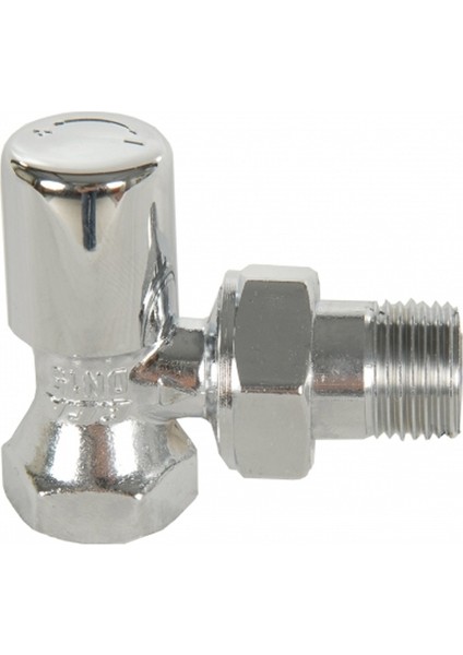 Eca G 1/2'' Krom Volanlı Köşe Radyatör Valfi