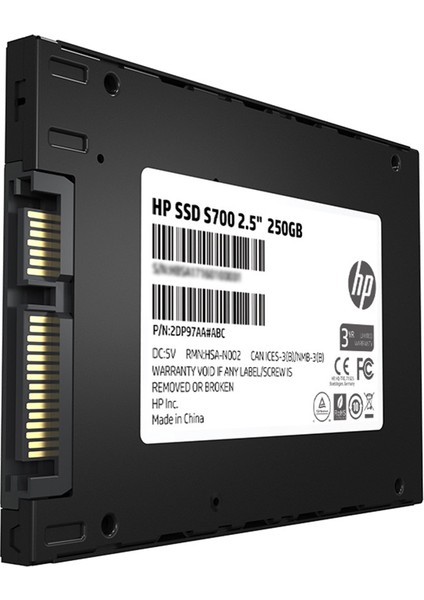 S700 250GB 555/515MB/s Sata 3 2.5" SSD 2DP98AA