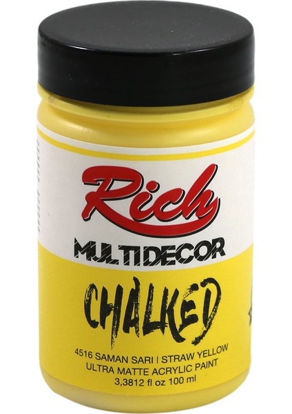 Chalked Akrilik Boya 100 Cc 4516 Saman Sarı