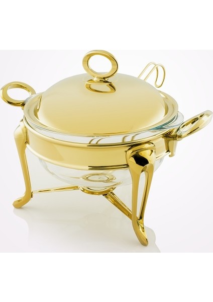 Sıcak Servis Mumlu Cam Çelik 1 Sunum Kaşıklı