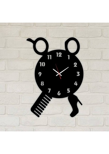 Modern Dekoratif Ahşap Duvar Saati 30 cm -16