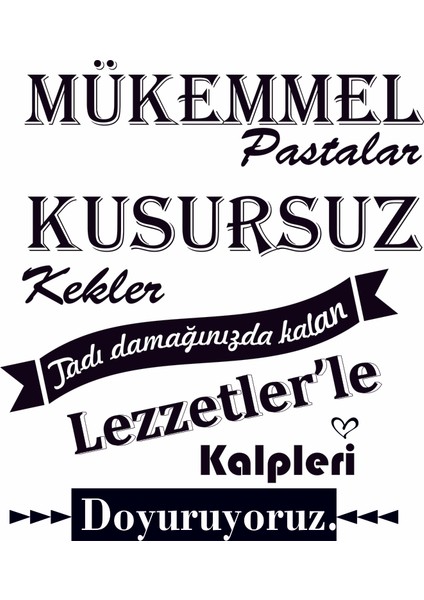 Design'dan Mükemmel Pastalar Duvar Sticker