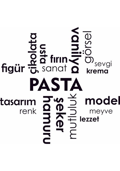 Design'dan Pasta Duvar Sticker