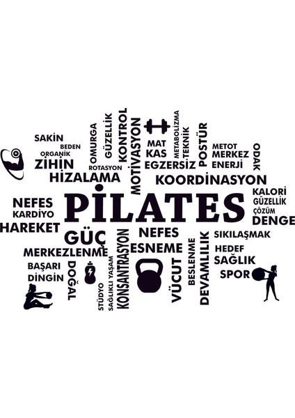 Design'dan Pilates Duvar Sticker