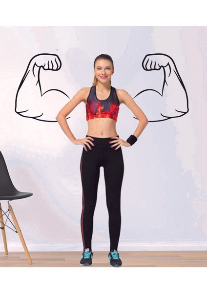 Design'dan Spor Salonu Kol Kası Duvar Sticker