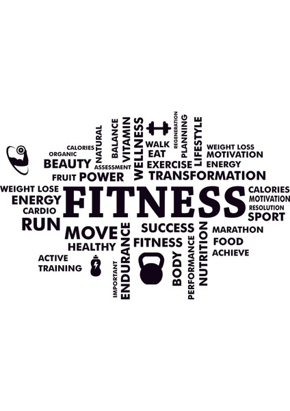 Design'dan Spor/Gym/Fitness Center Duvar Sticker