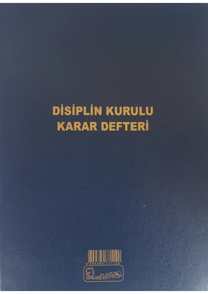 Disiplin Kurulu Karar Defteri Cilt Kapak