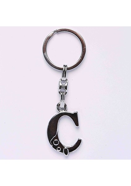 Yeni184 Metalik Krom Ve Harf Anahtarlık