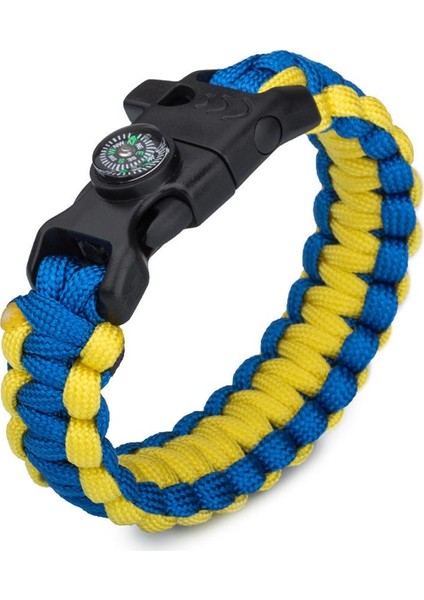 Sarı Lacivert Taraftar Paracord Bileklik