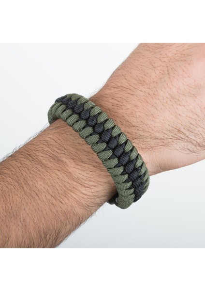 Pusula Ateş Başlatıcılı Düdüklü Paracord Survival Bileklik